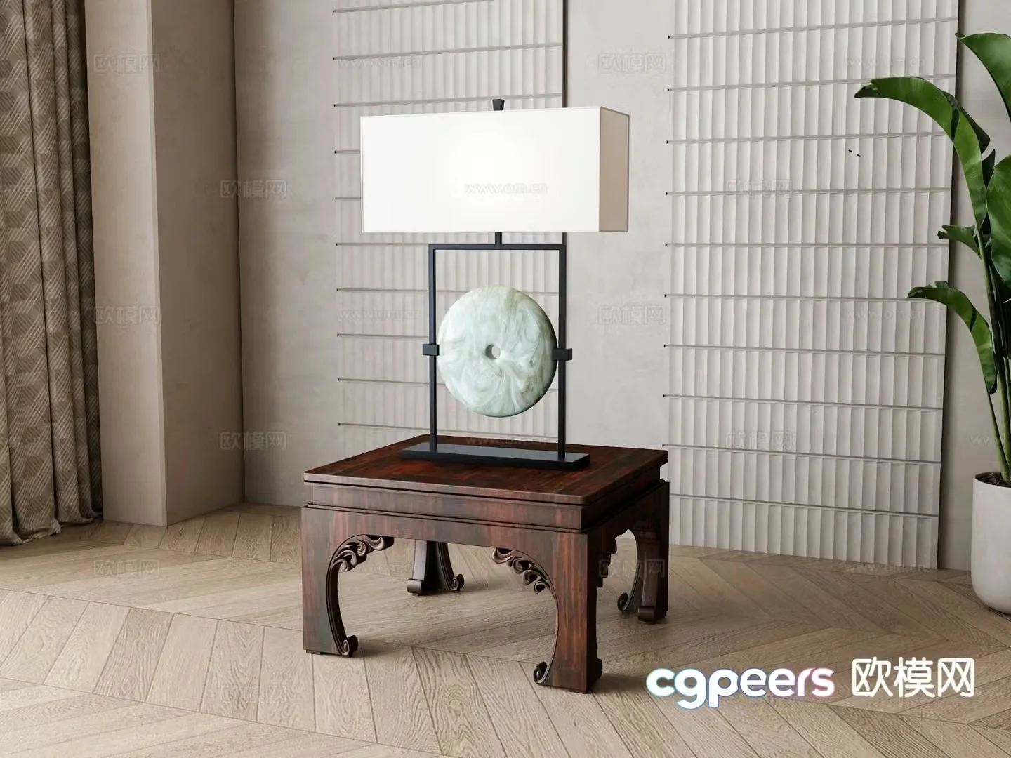New Chinese desk lamp 3d model