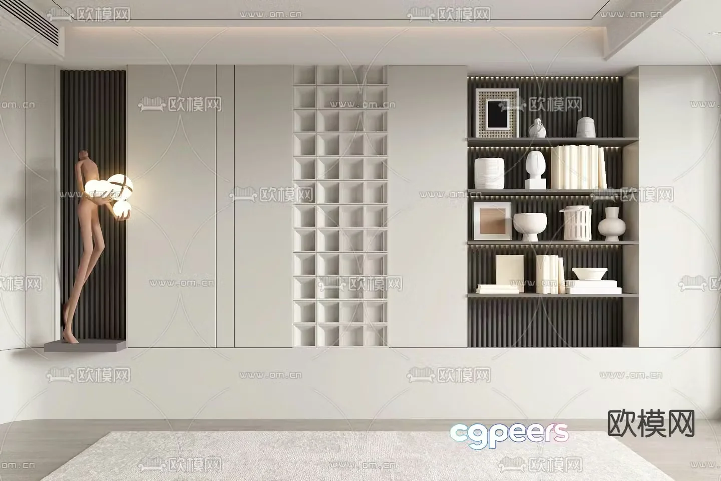 Modern decorative cabinet 3d model