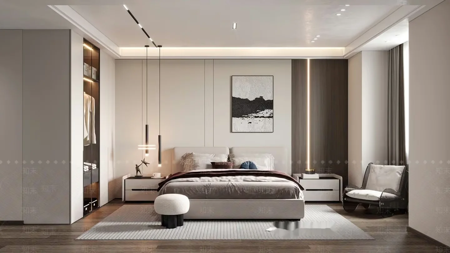 Cozy Modern Bedroom 3D Model – 1604 – VRAY Render
