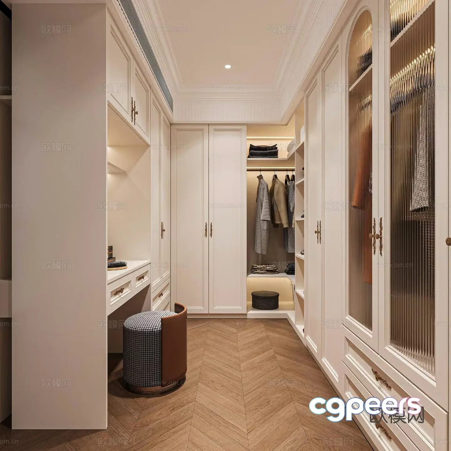 French cloakroom 3d model
