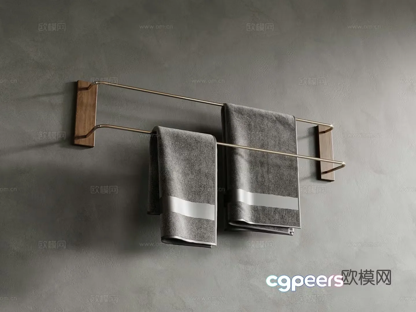 Modern towel rack 3d model