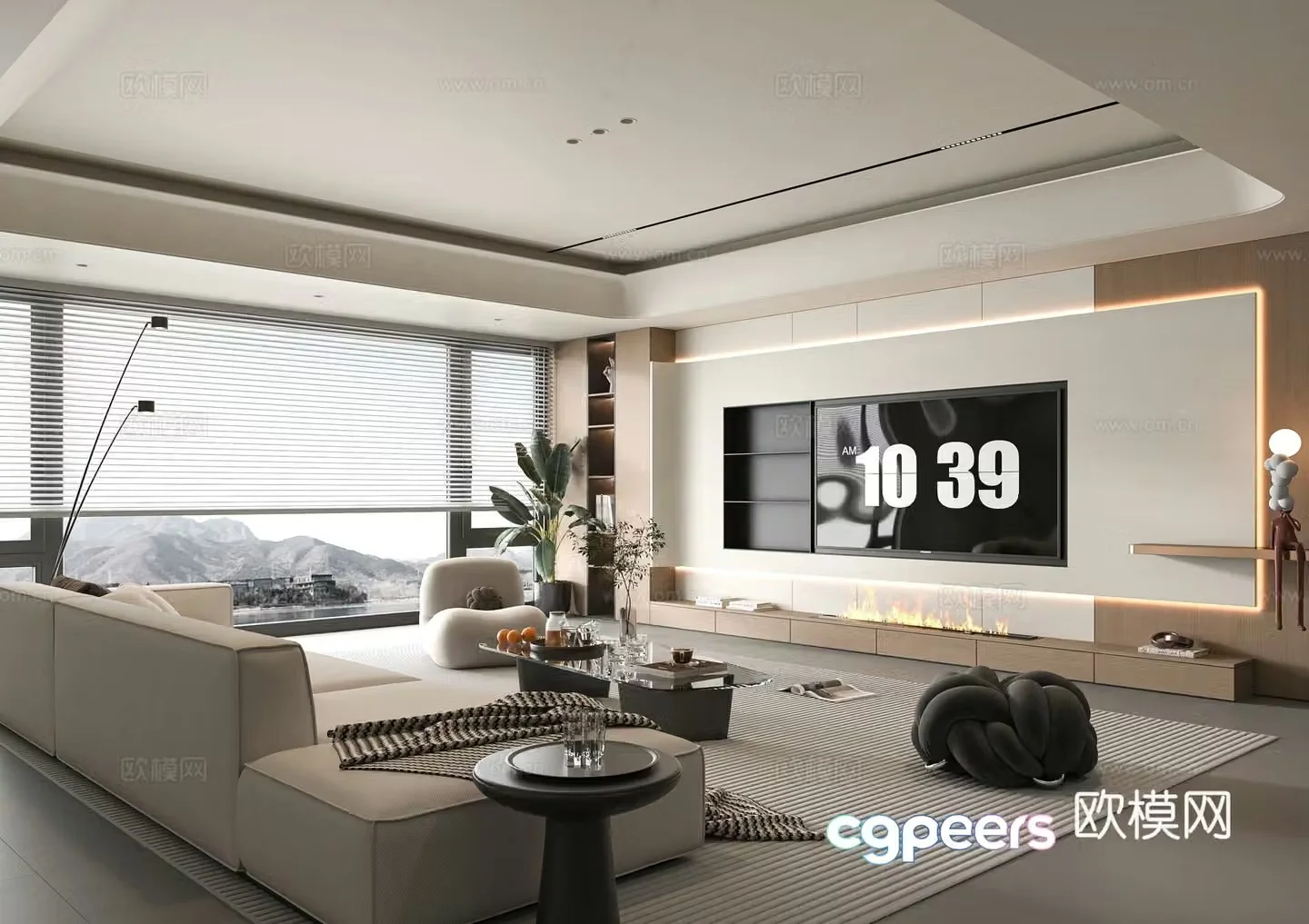Modern living room 3d model