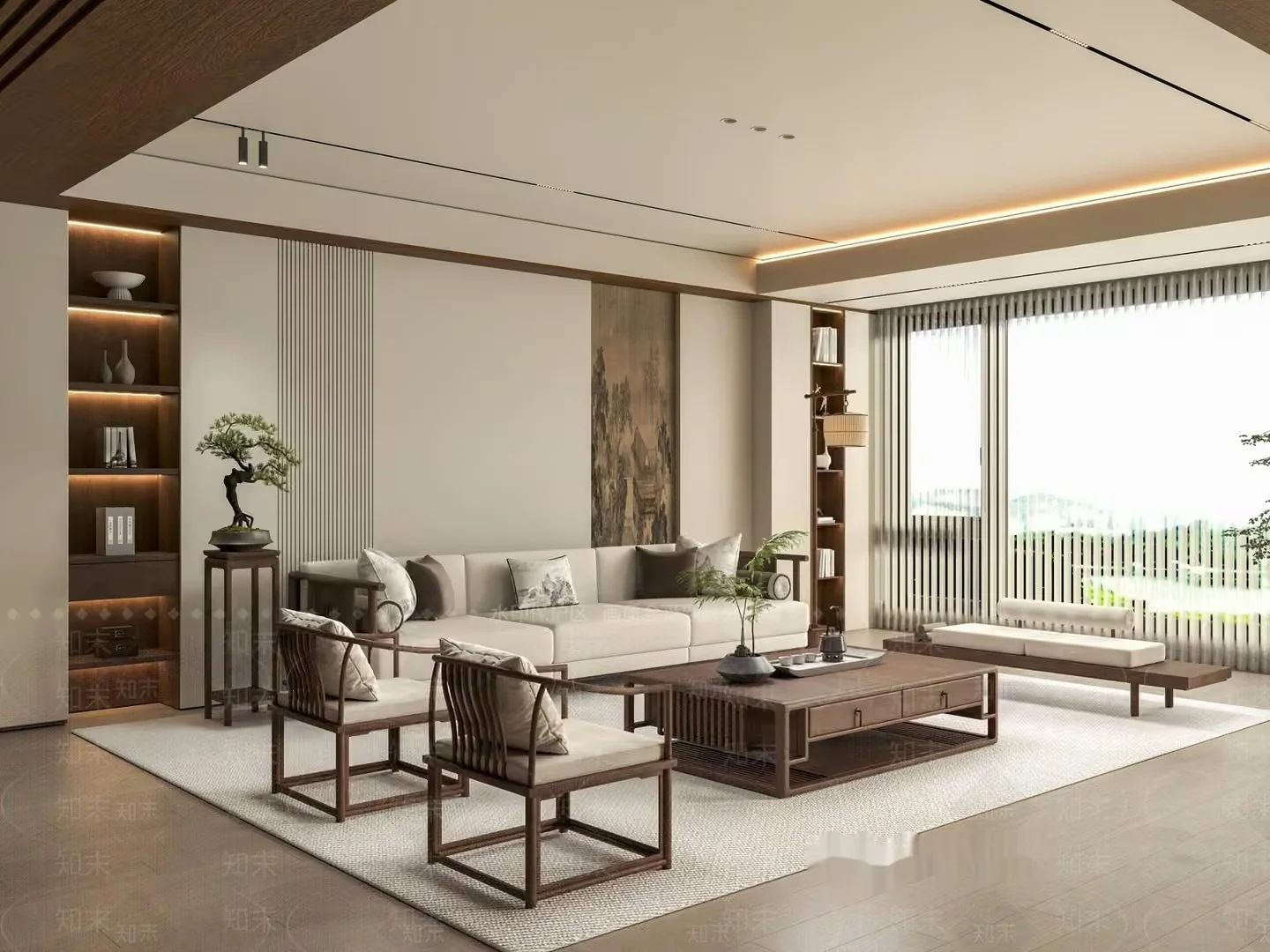 Modern Living Room 3D Model – 11760 – VRAY Render
