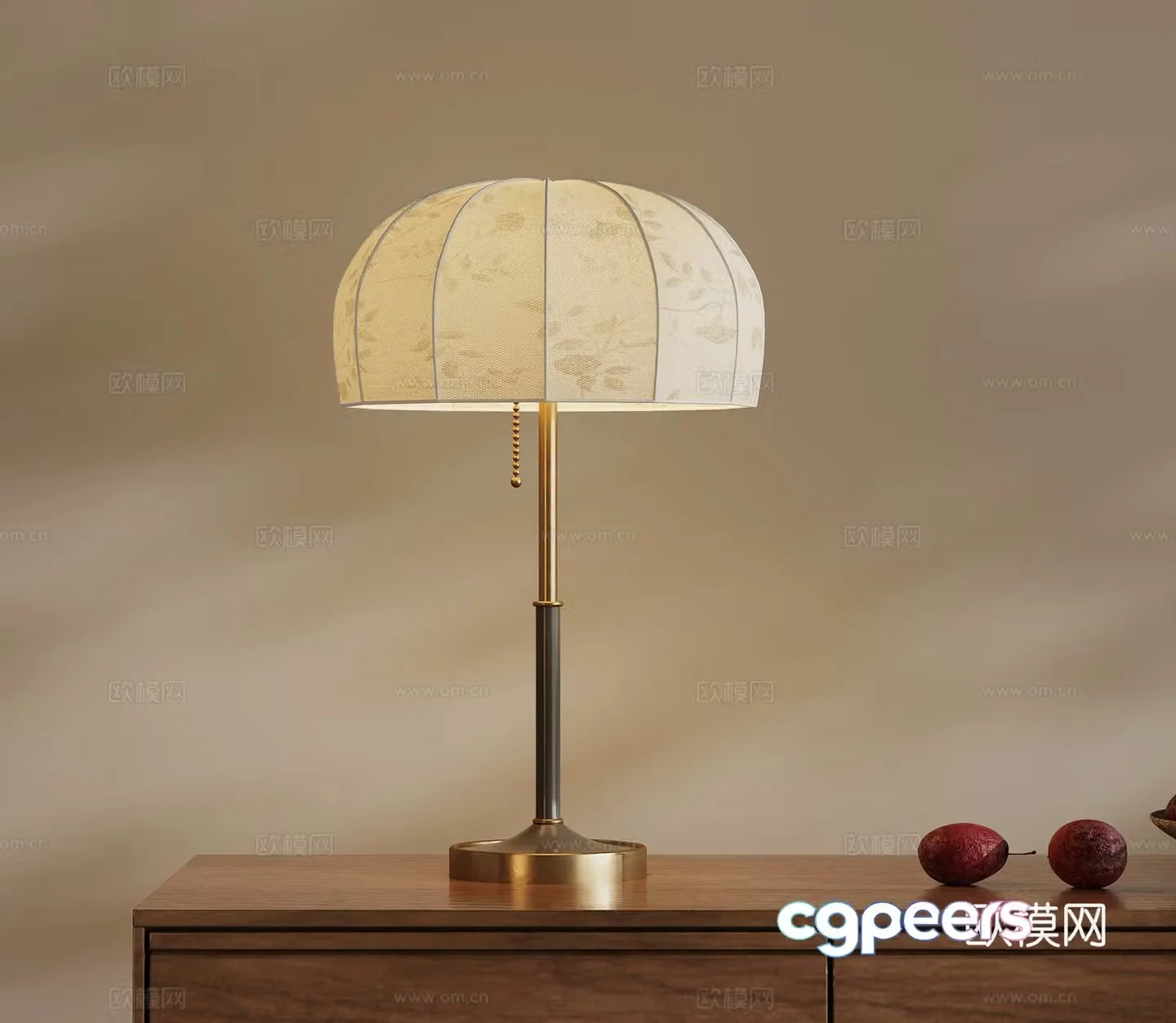 French medieval style table lamp 3d model