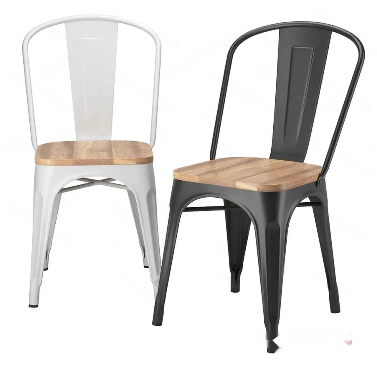 Two Metal Chairs With Wooden Seats 3D Model – 21660 – CORONA Render
