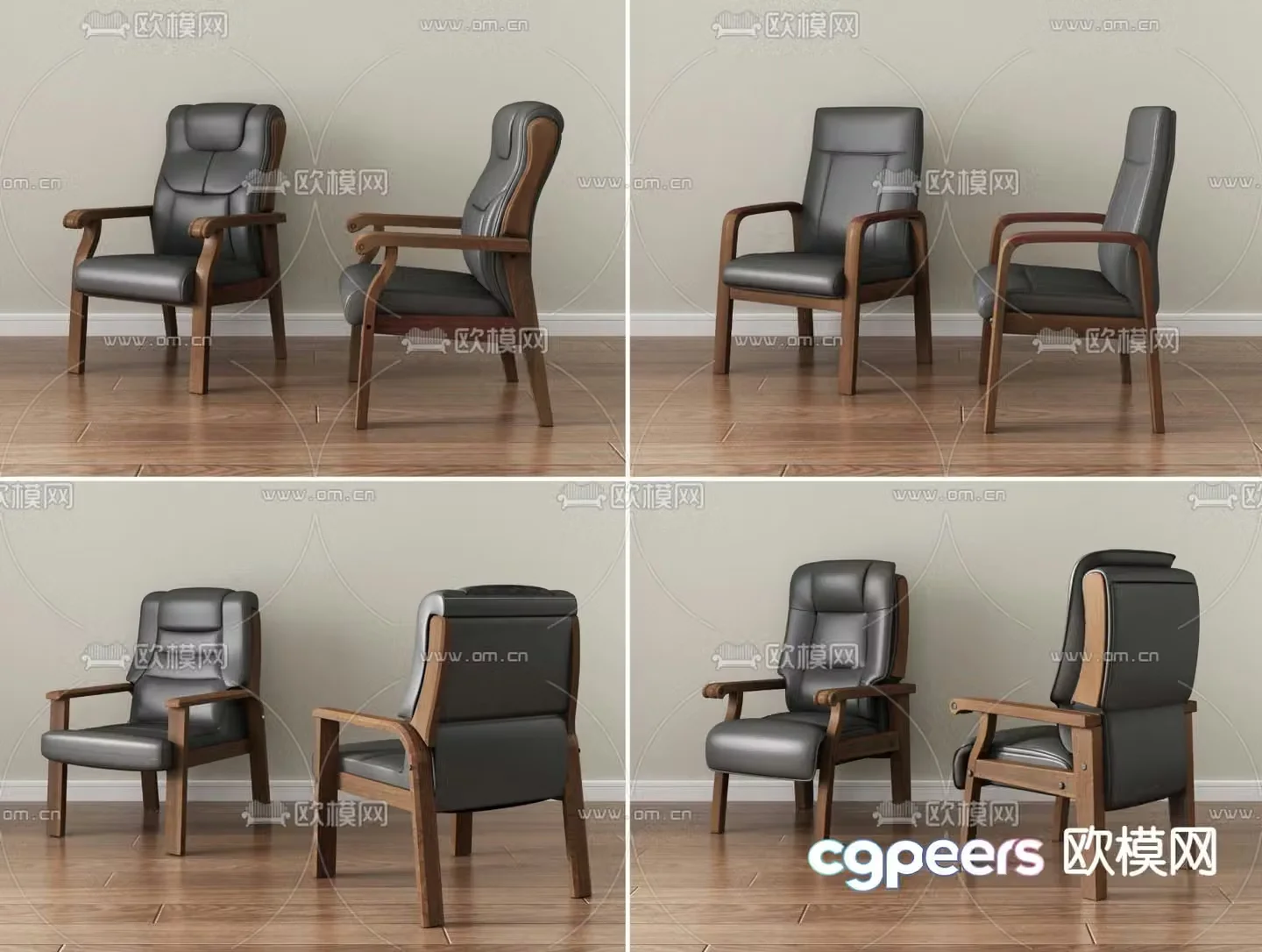 Executive office chair business chair 3d model