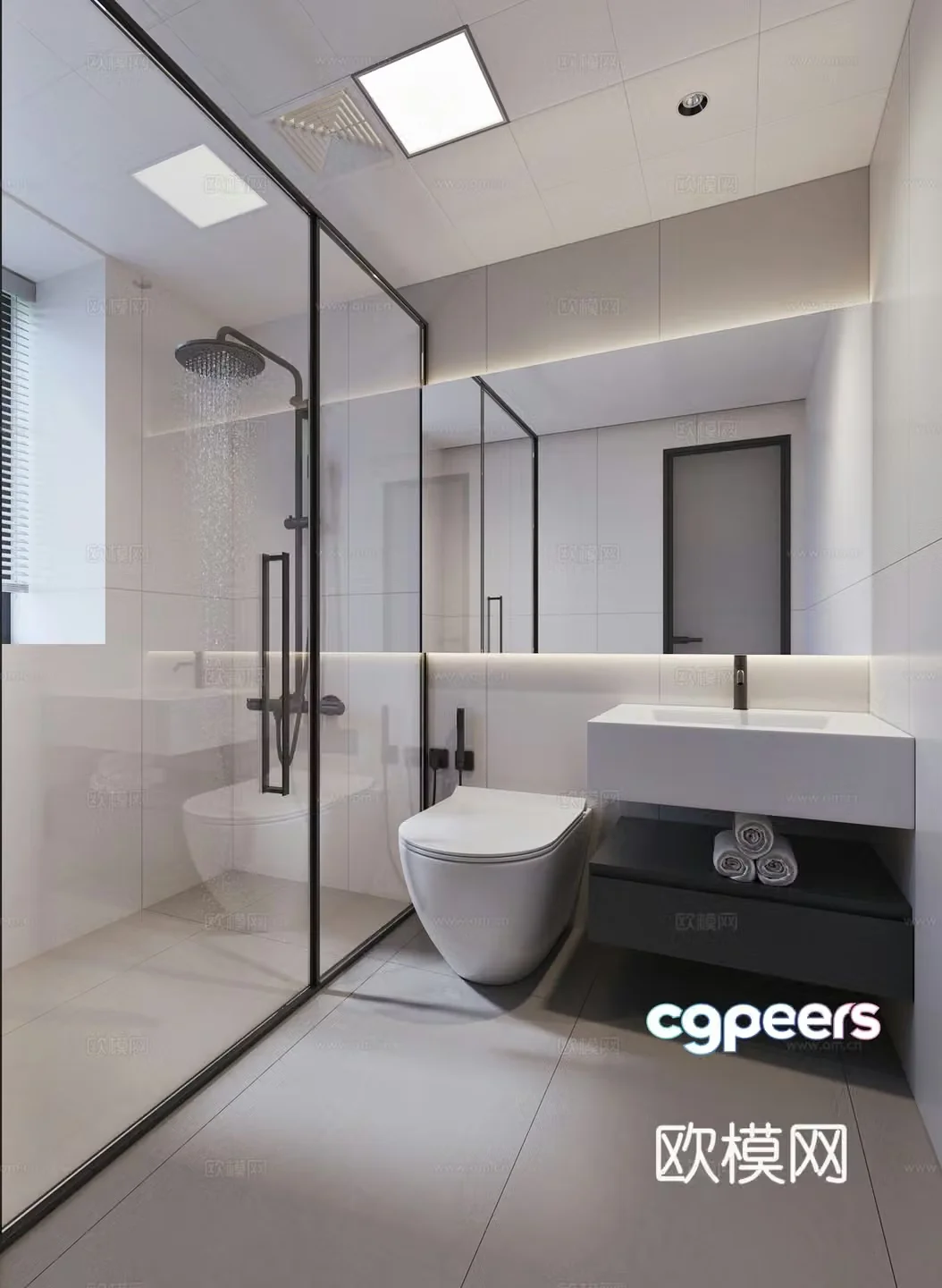 Modern bathroom 3d model