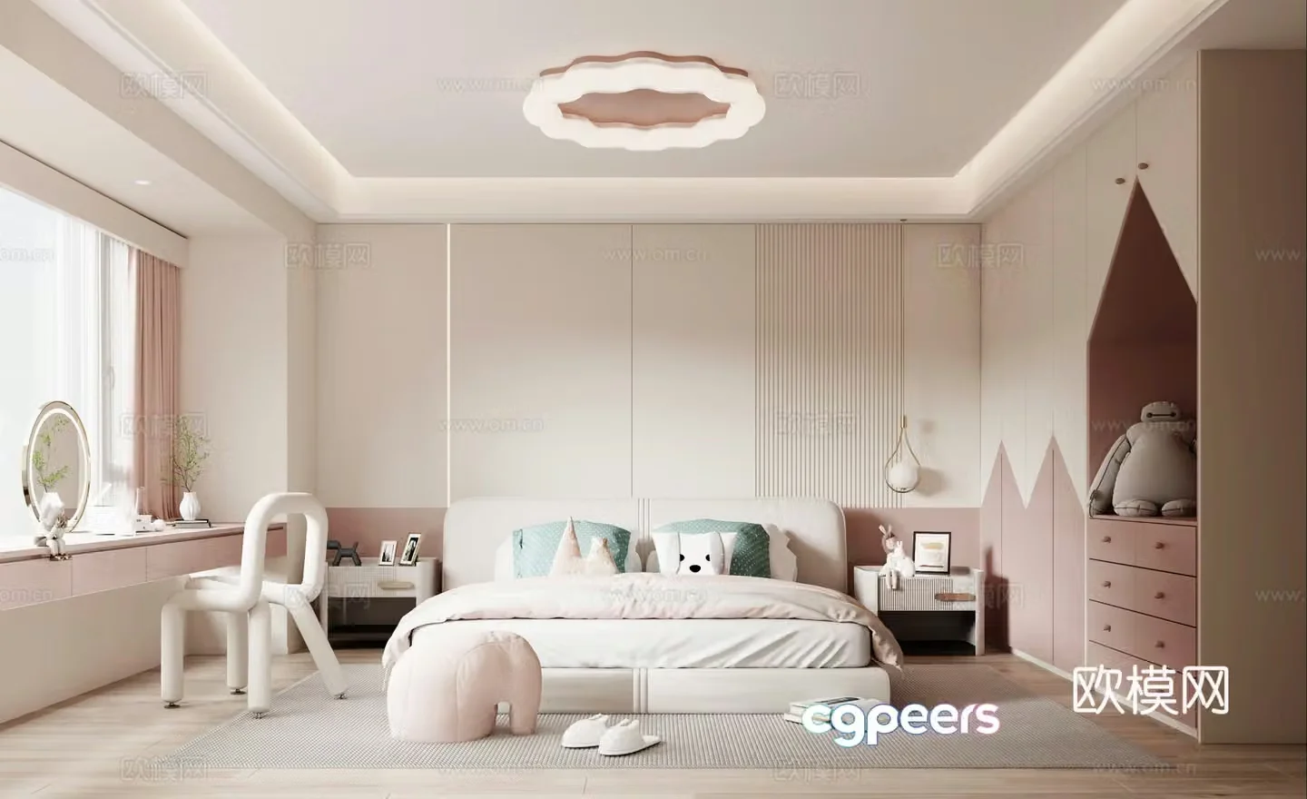 Modern children’s room 3d model