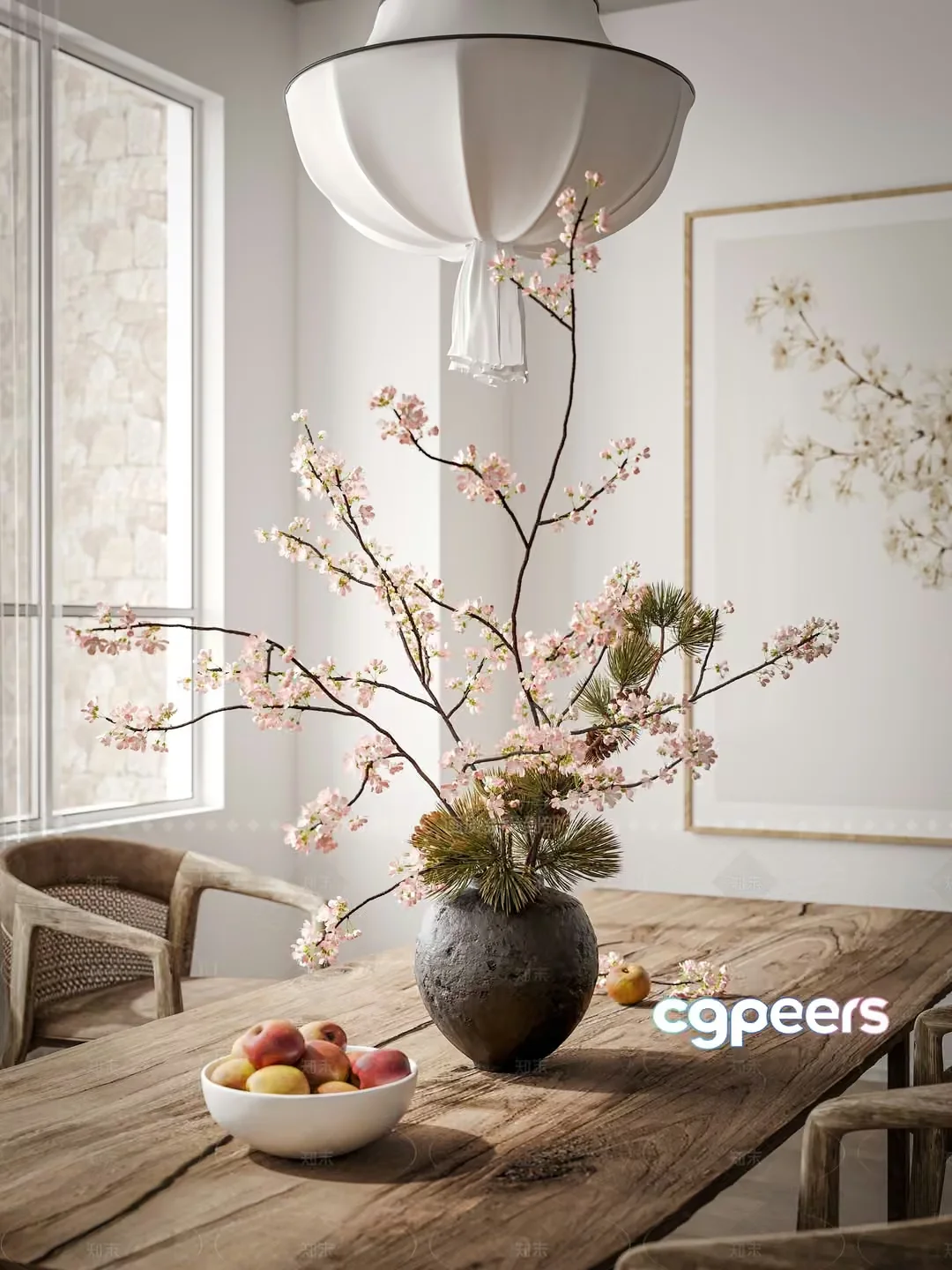 Modern Dining Table 3D Model – 2386 – VRAY Render