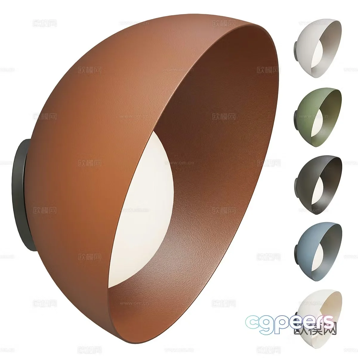 Modern minimalist cream ceiling lamp 3d model