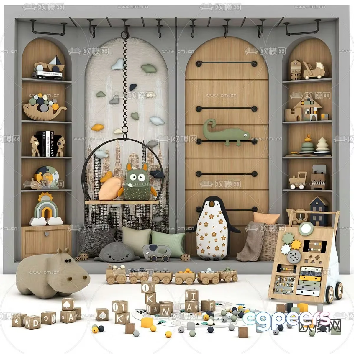 Children’s toys building blocks doll 3d model