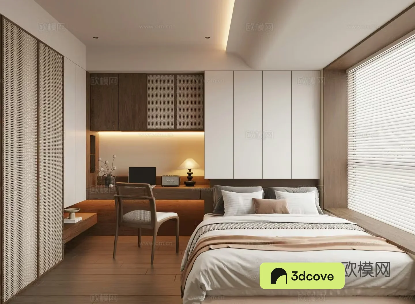 Middle style tatami bedroom 3d model