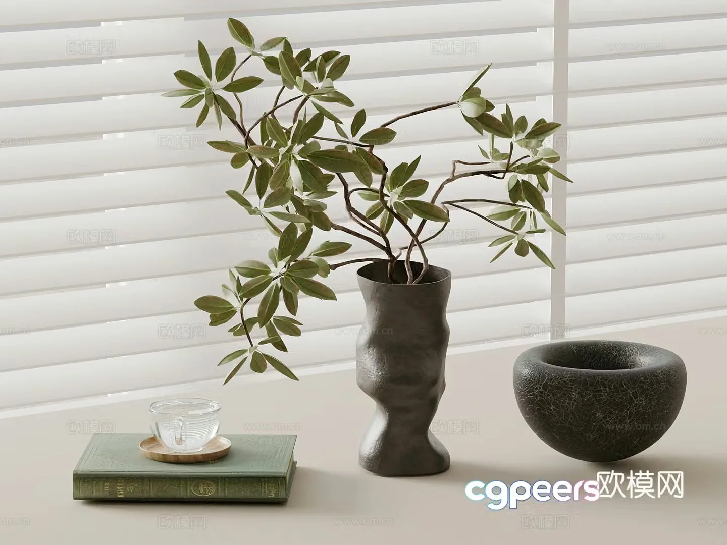 Jijifeng ornament combination green plant 3D model