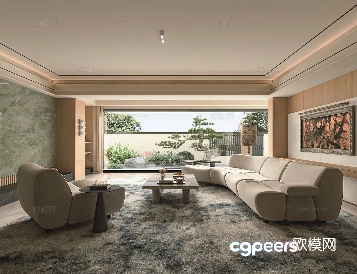 Modern living room 3d model
