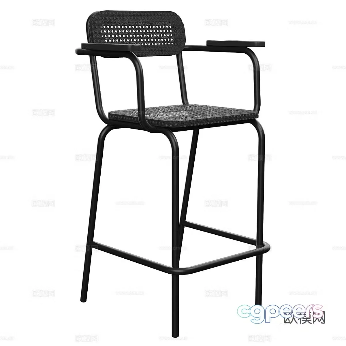 Modern minimalist bar chair chair chair simple chair bar stool bar chair 3d model