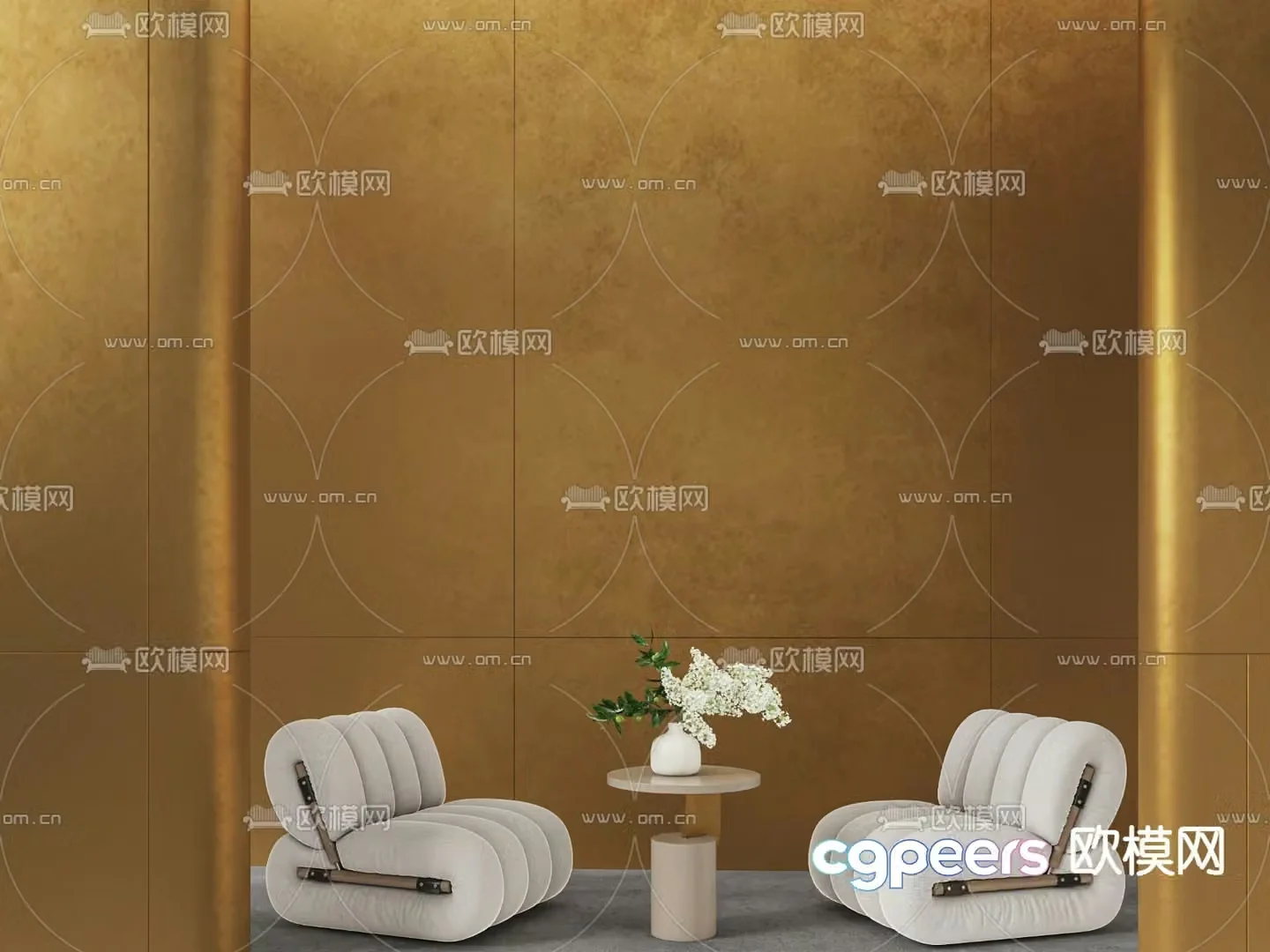 Bronze wall panel Bronze metal plate 3d model