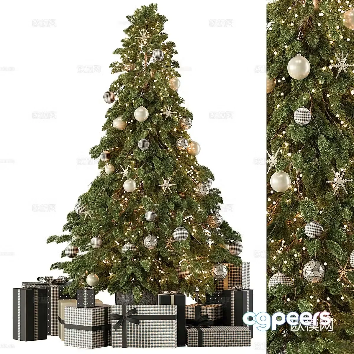 Christmas ornaments Christmas tree 3d model