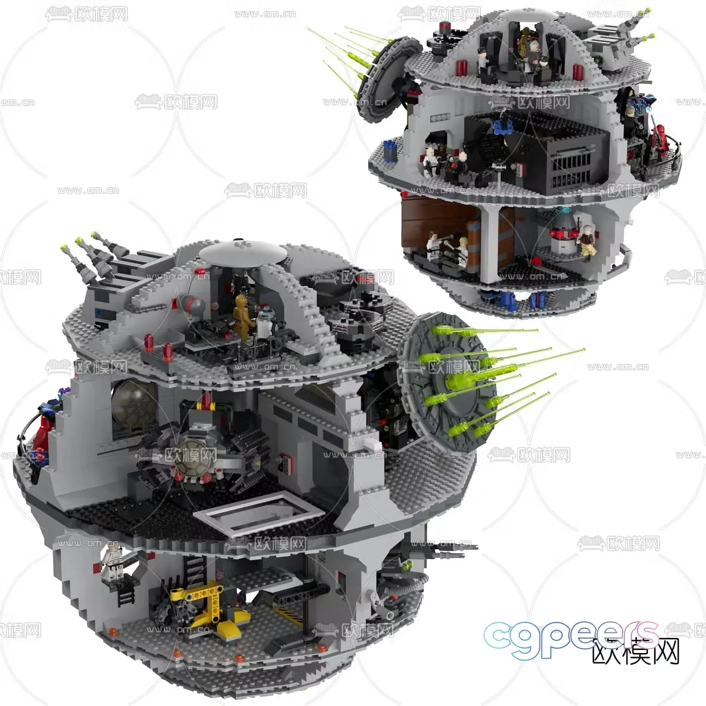 Modern Star Wars Death Star toy 3d model