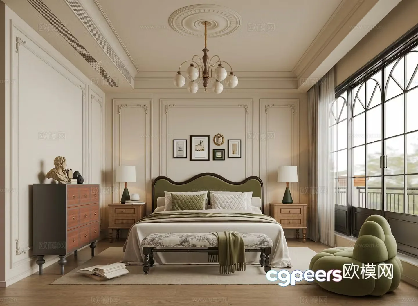 French bedroom 3d model
