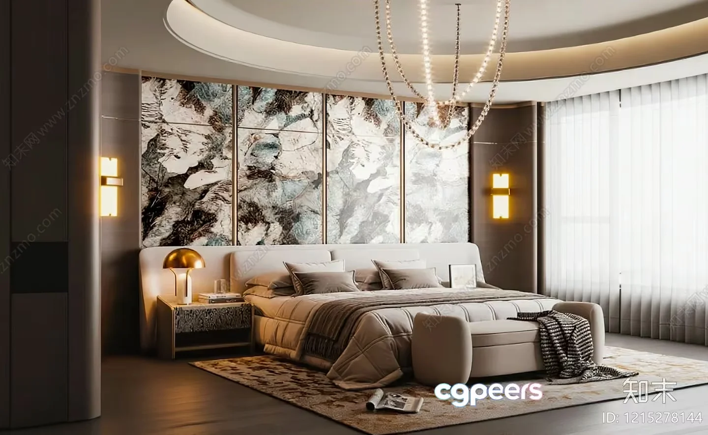 Cozy Bedroom 3D Model – 17594 – VRAY Render