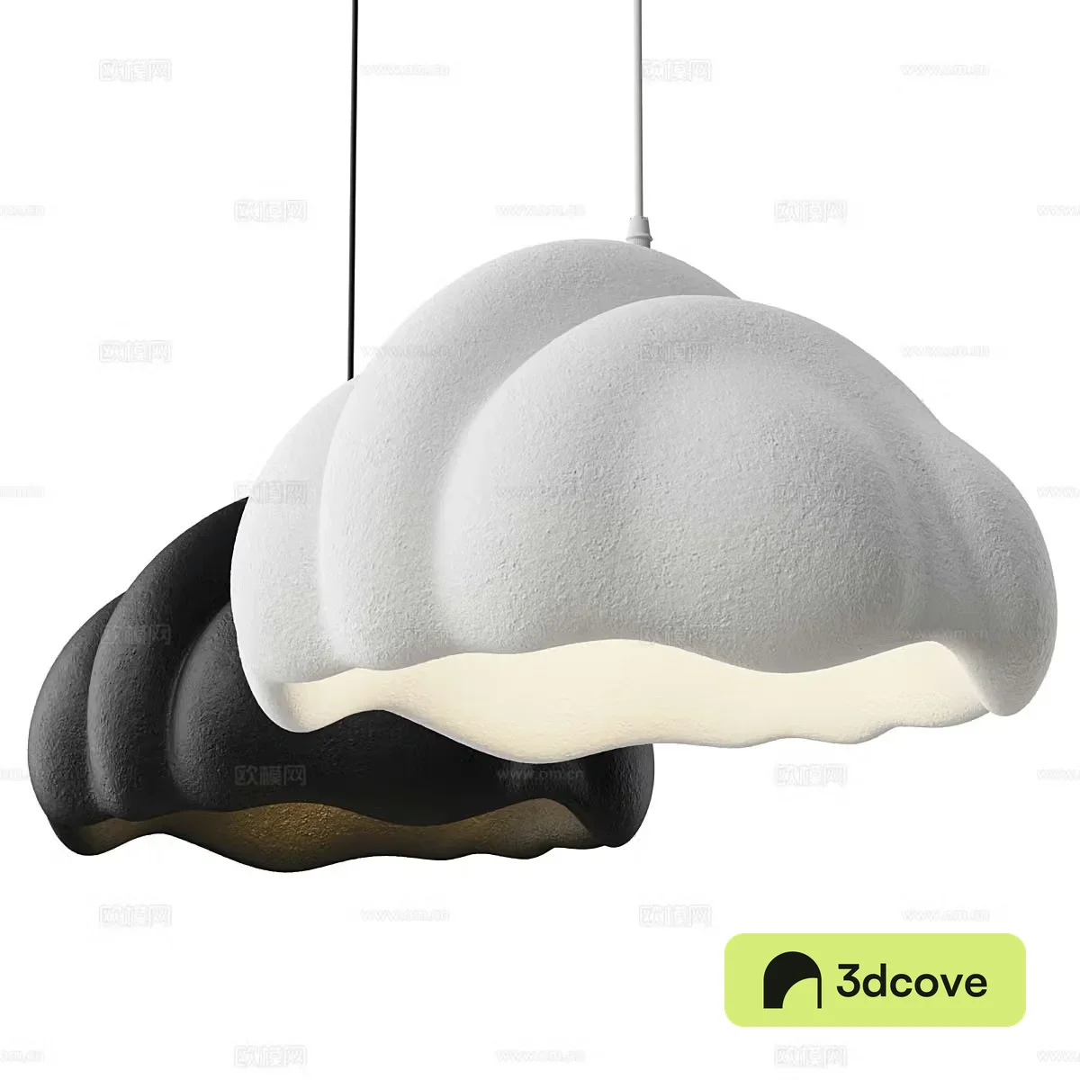 Nordic Wasabi Japanese Chandelier 3D Model