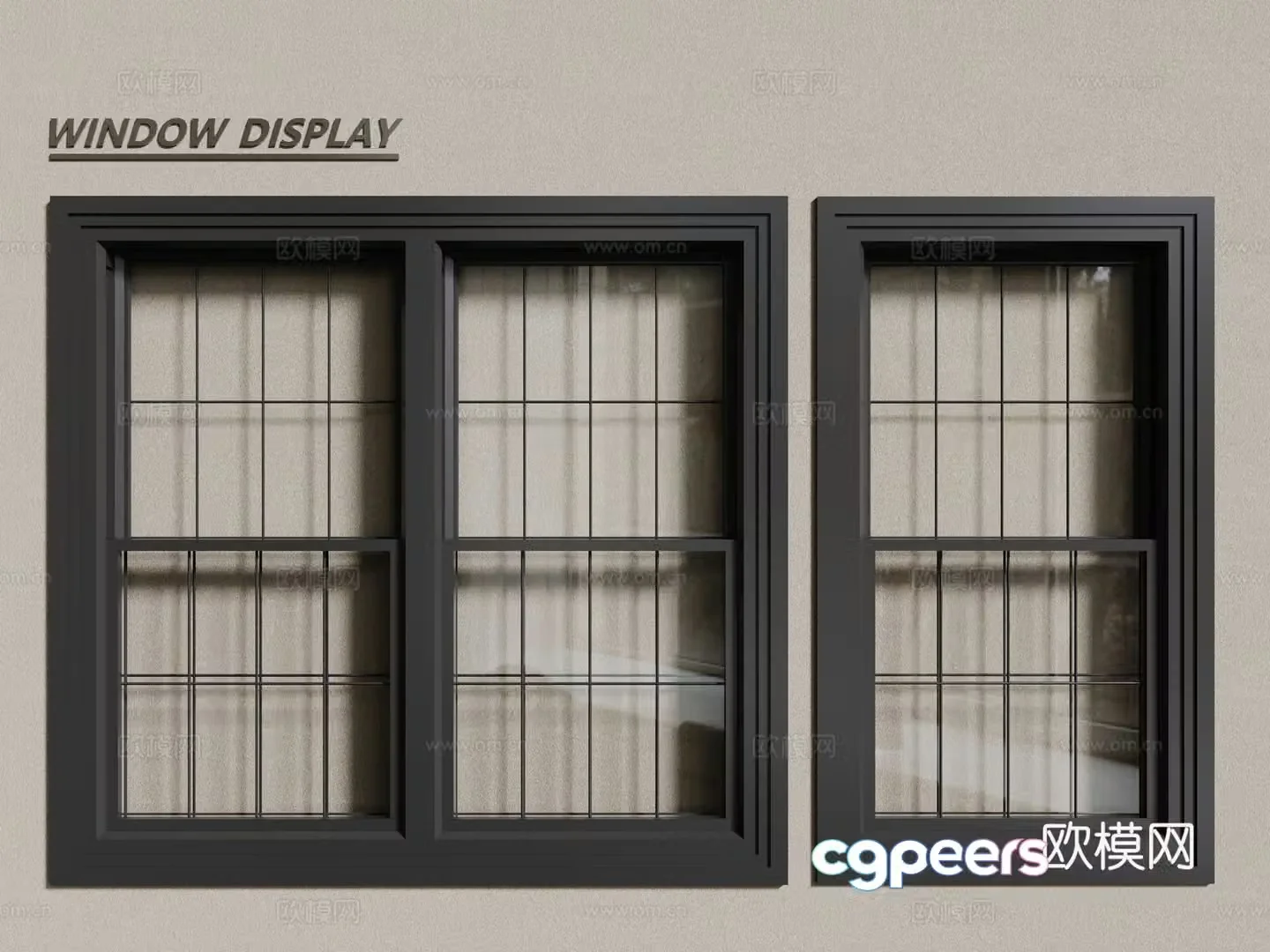 Aluminum alloy windows casement windows floor-to-ceiling windows 3d model