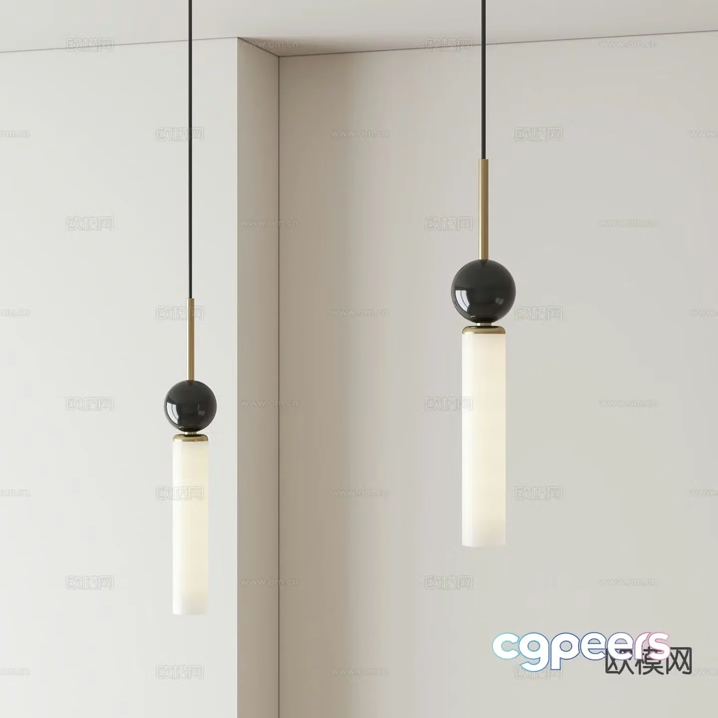 Light luxury small chandelier 3D model