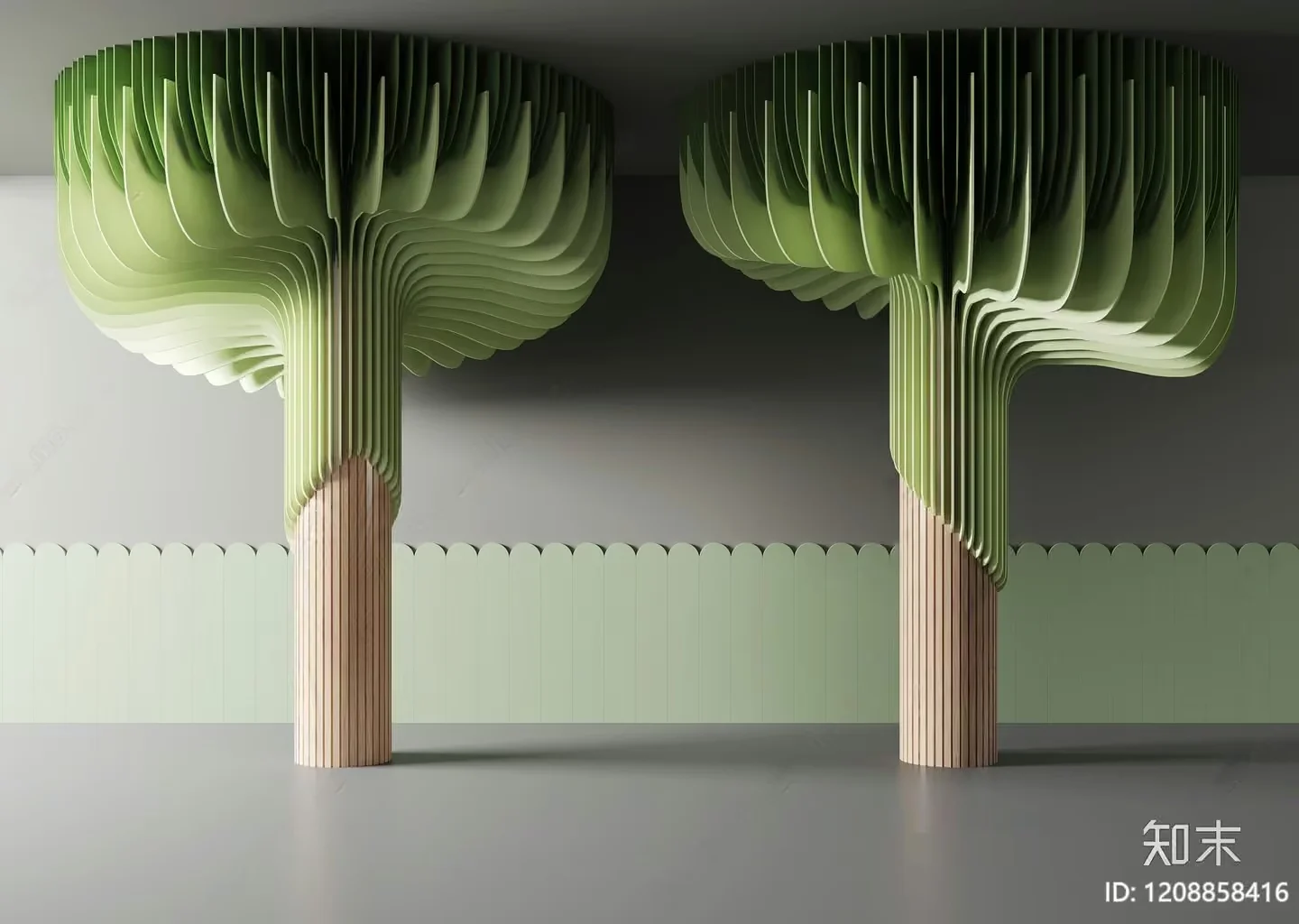 Abstract Tree Sculptures 3D Model – 12284 – VRAY Render