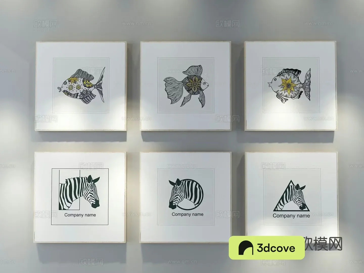 Nordic decorative painting art painting simple drawing hanging painting