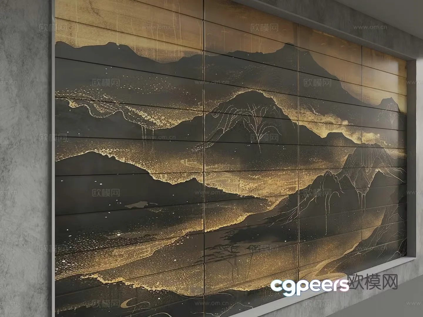Modern background wall 3d model