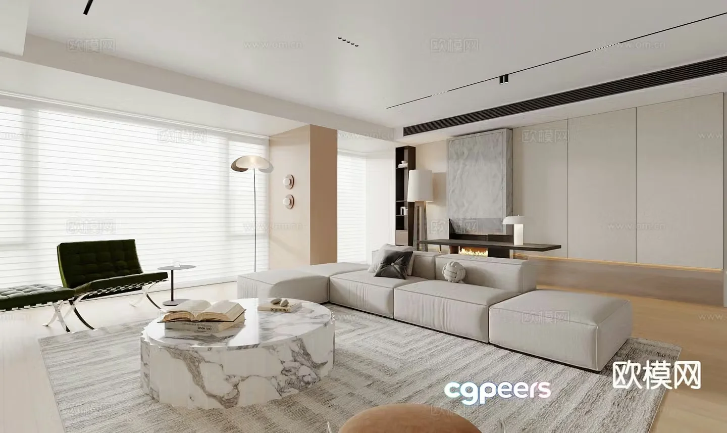 Modern living room 3d model