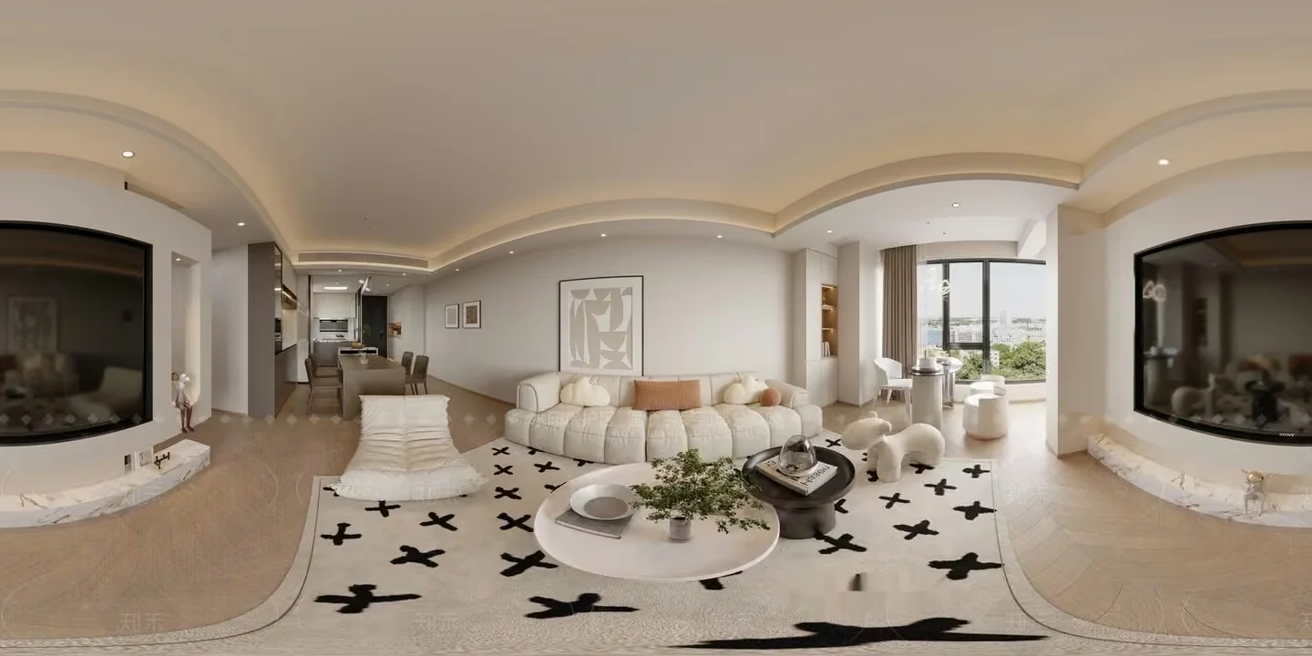 Modern Living Room 3D Model – 14121 – VRAY Render