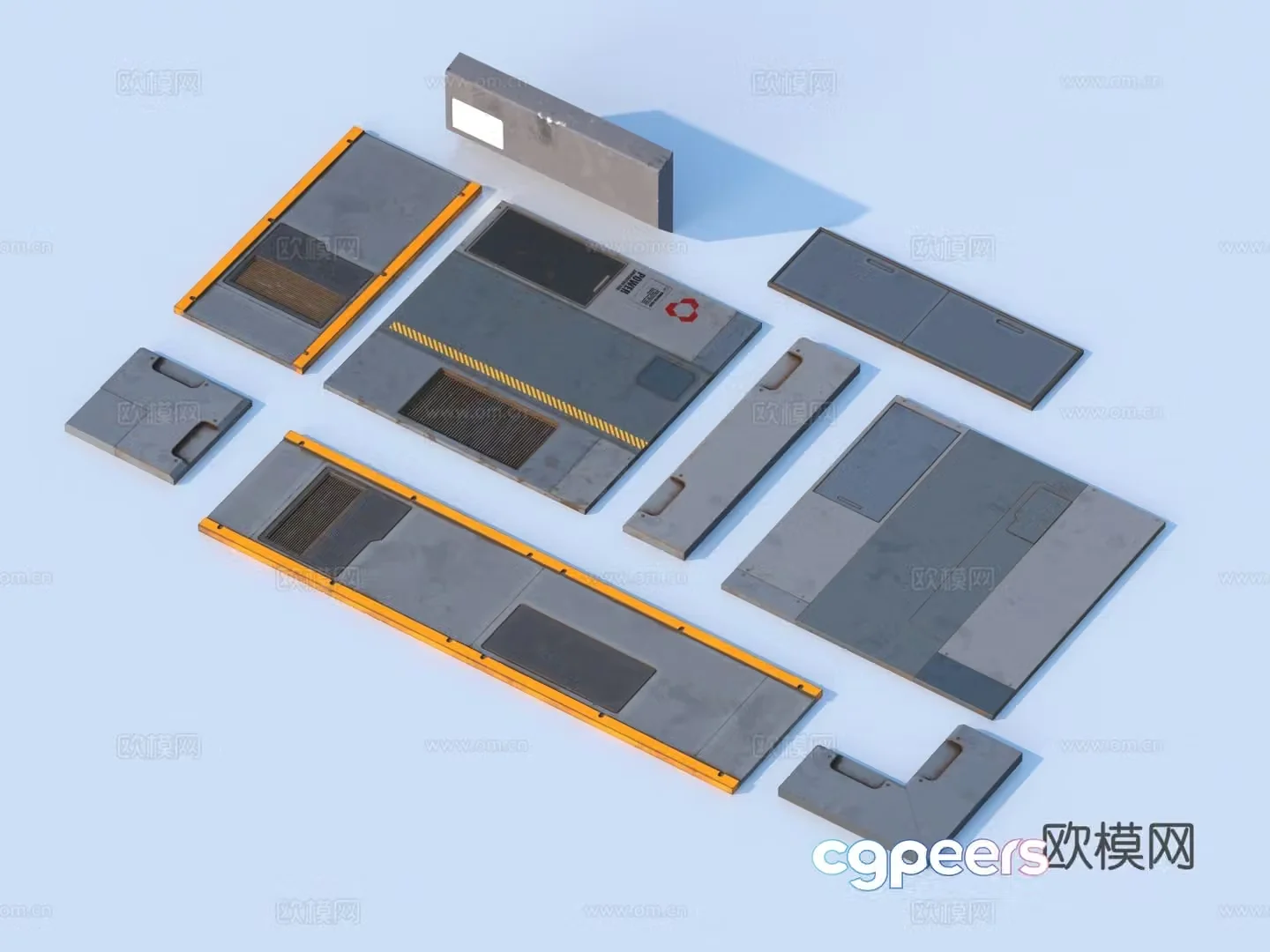 Hardware mechanical parts cabin components 3D model
