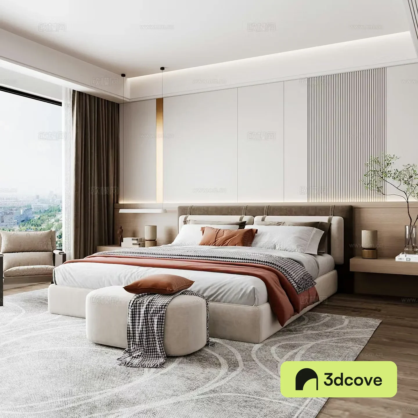 Modern home bedroom Modern bedroom Italian bedroom Simple bedroom Italian bed