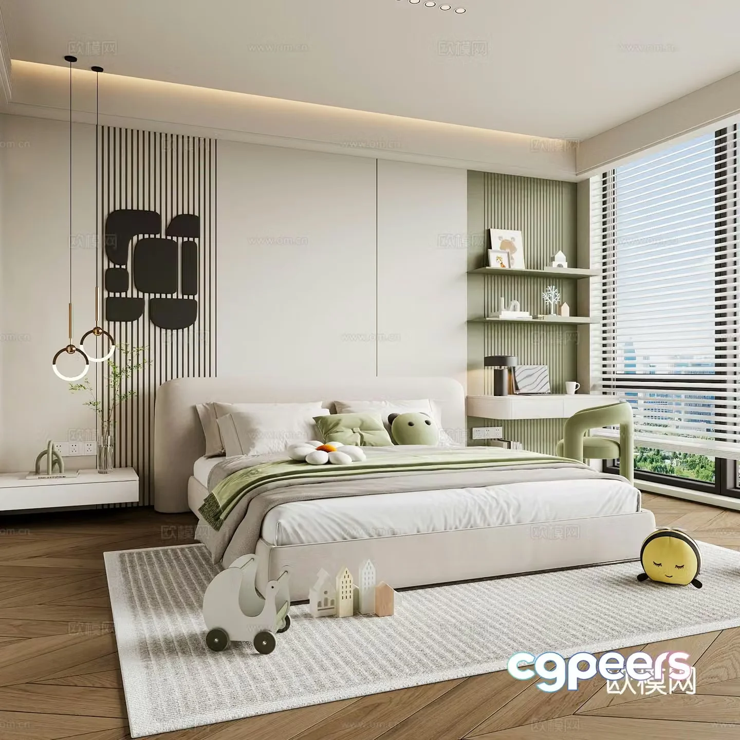 Modern children’s room boy’s room kid’s room 3d model