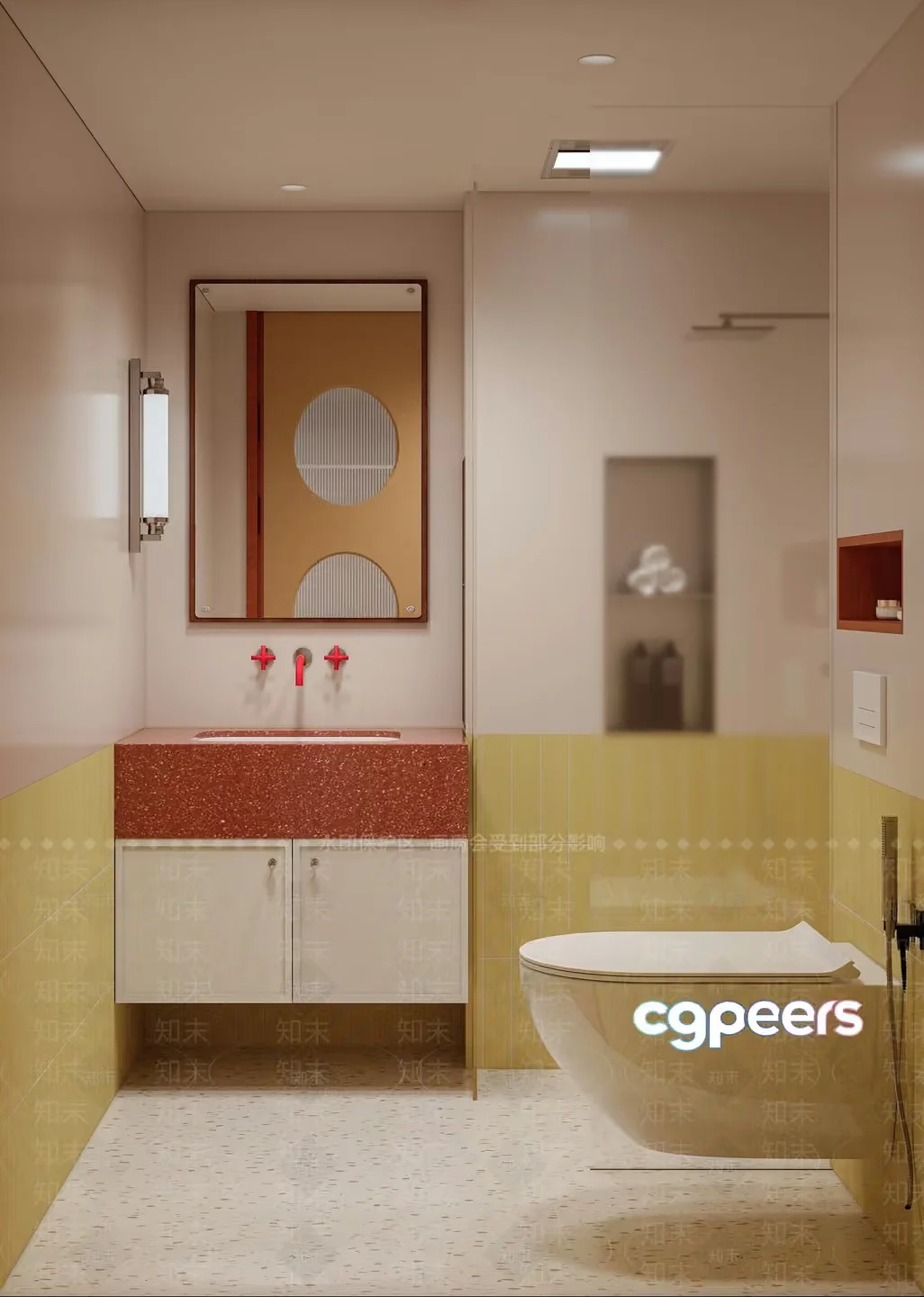 Modern Bathroom Design 3D Model – 4144 – VRAY Render