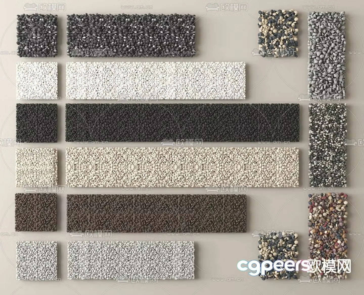 Pebbles Stone Gravel Washed Stone 3d model