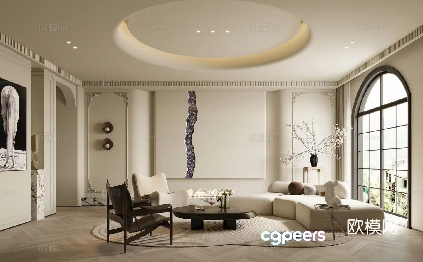 French living room 3d model