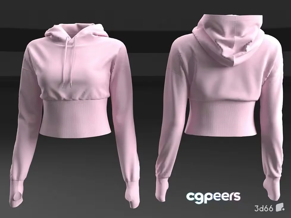 The Main Subject Is A Pink Hoodie 3D Model – 20030 – VRAY Render