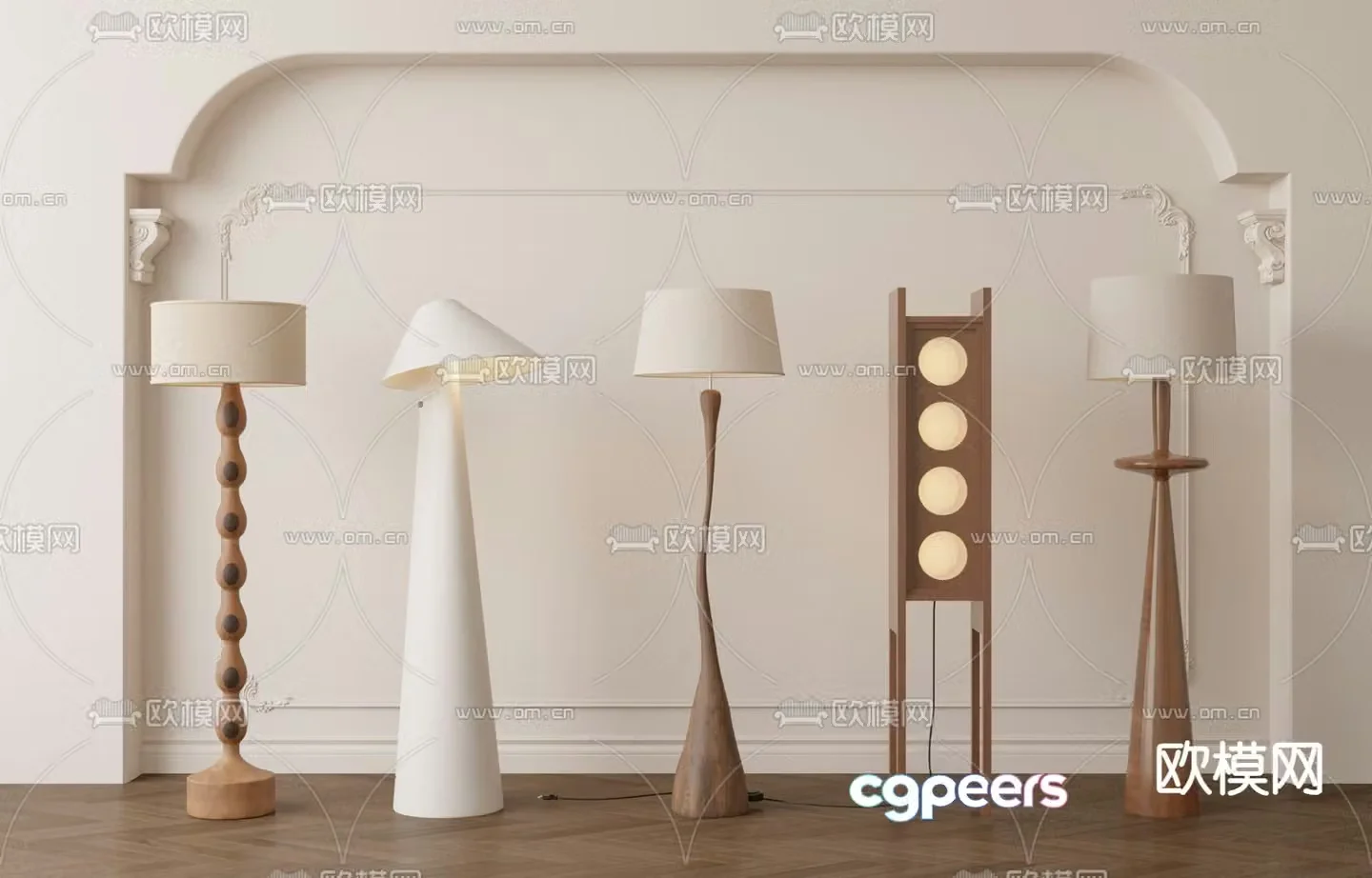Wabi-sabi floor lamp artistic lamp 3d model