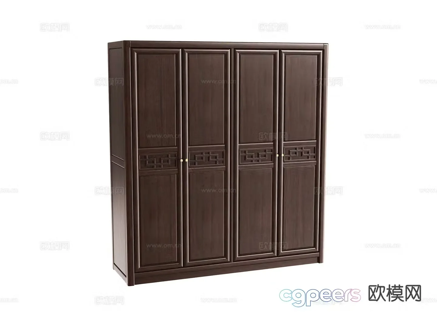 New Chinese style wardrobe wardrobe 3d model