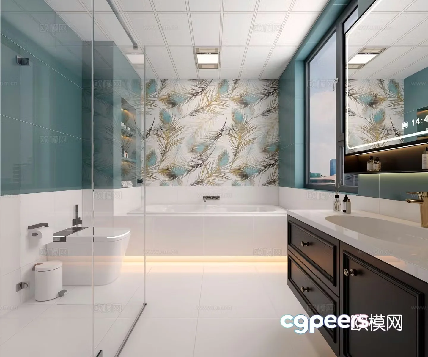 French bathroom bathroom 3d model