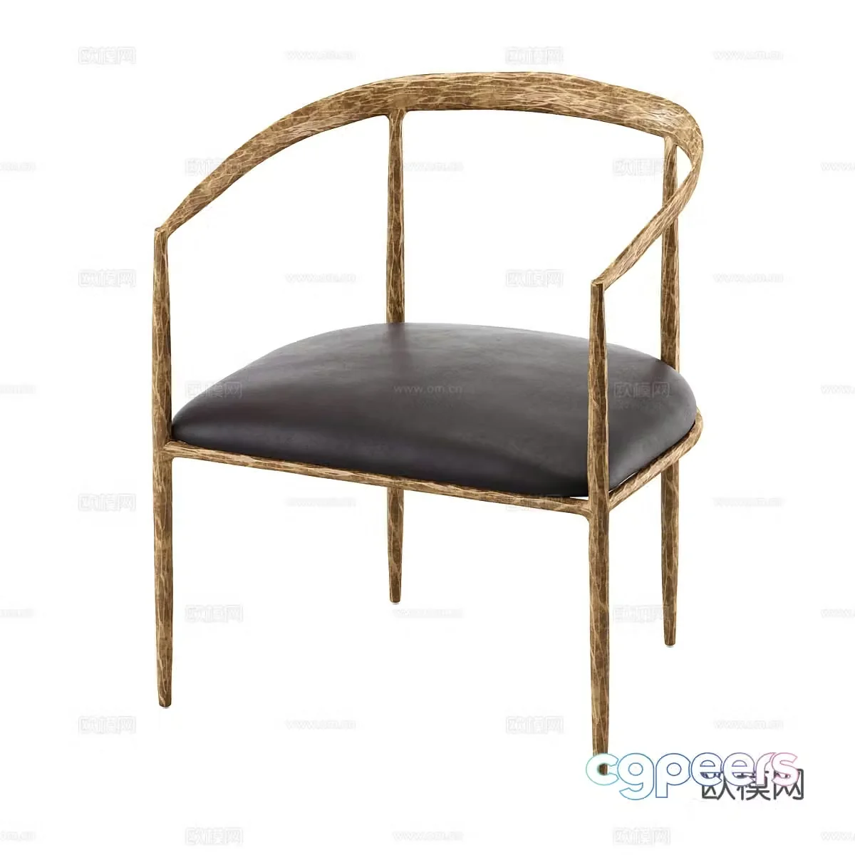 Modern Italian light luxury chair 3d model