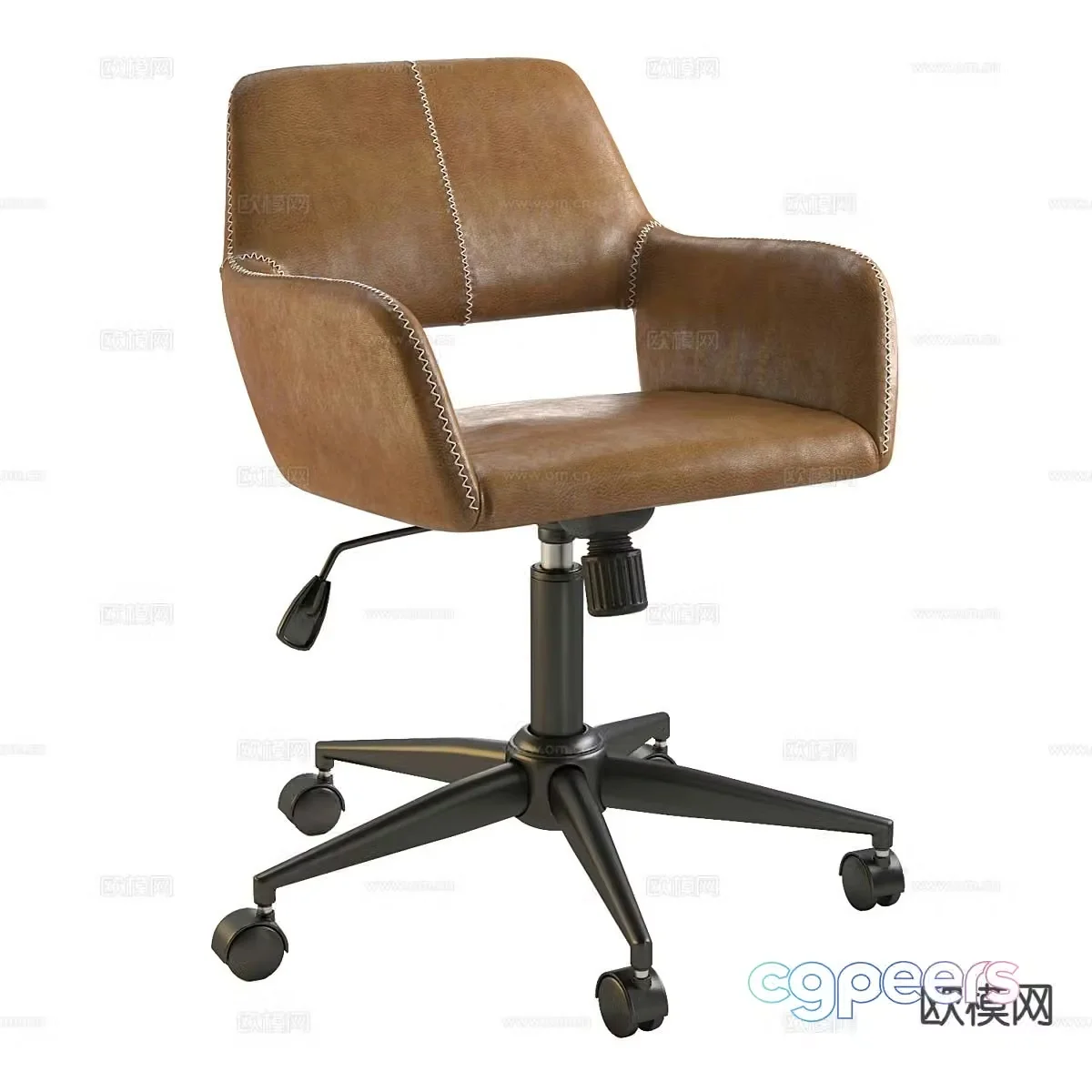 Office chair staff chair swivel chair leather chair 3d model