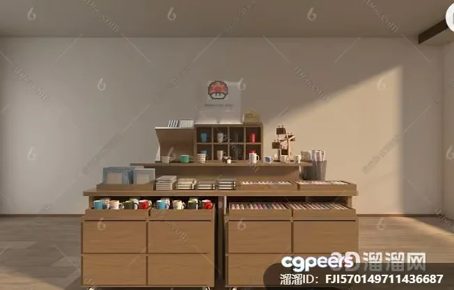 Modern Wooden Furniture 3D Model – 12889 – VRAY Render