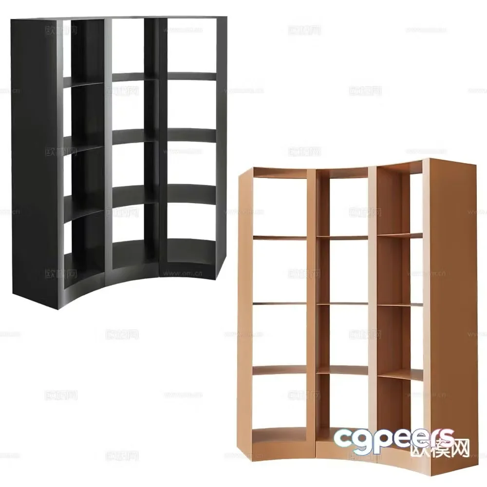 ELITE bookshelf decorative shelf 3d model