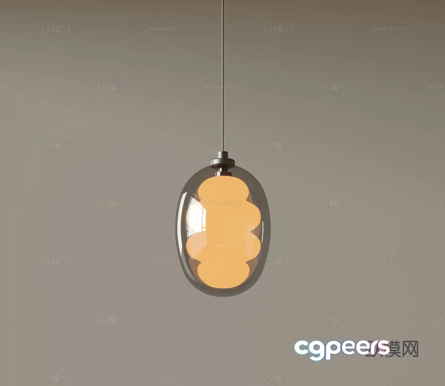 Modern bedside chandelier single head chandelier 3d model