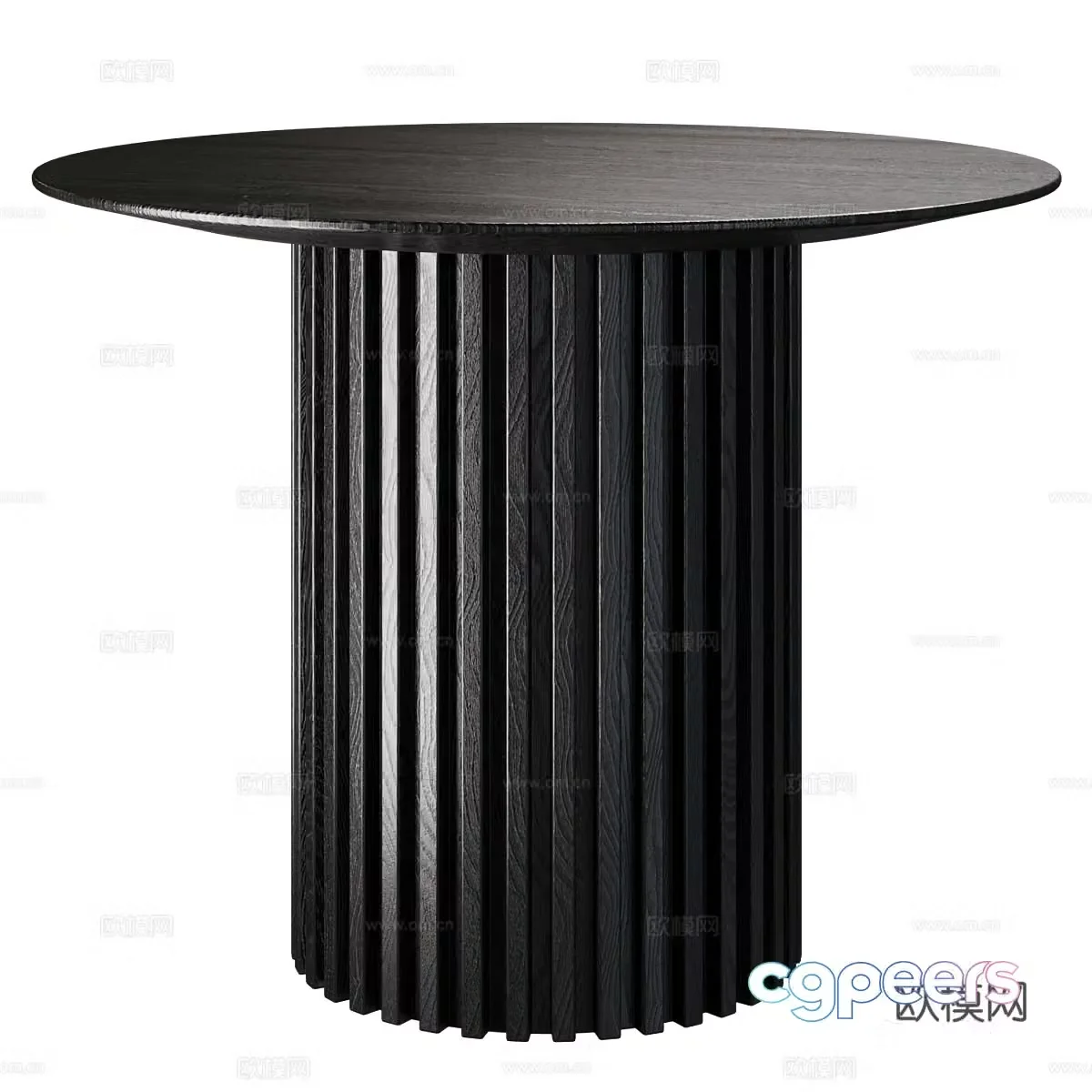 Nordic simple dining table round dining table 3D model