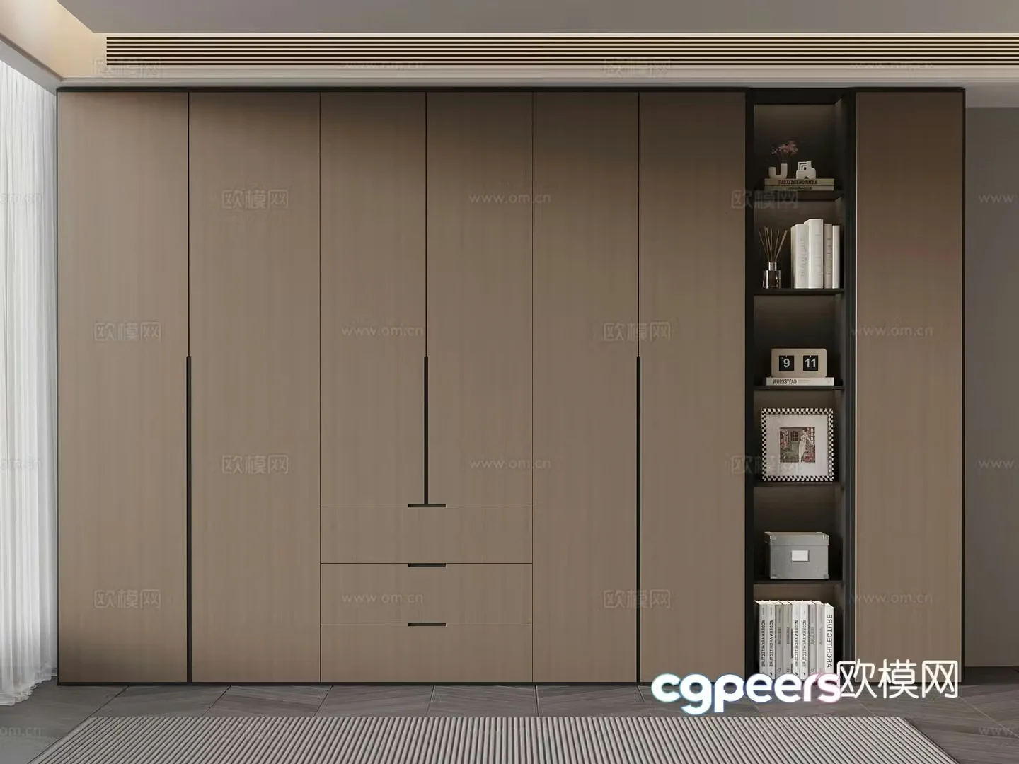 Modern Italian cabinet wardrobe 3d model