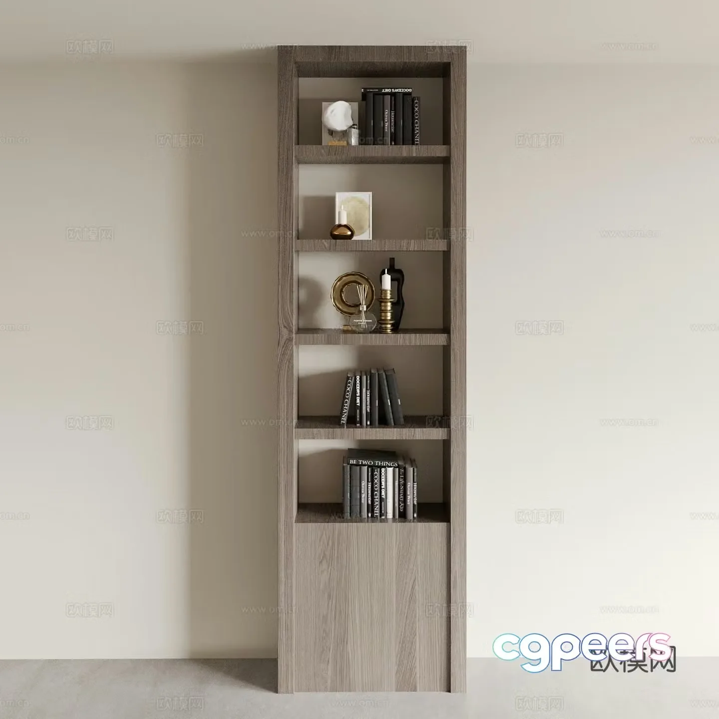 New Chinese style bookshelf bookcase 3d model